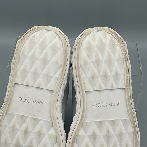 Jimmy Choo Women’s Diamond Light Maxi Platform Sneaker White Size 8 - Picture 10 of 11
